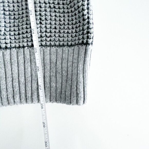 Banana Republic Cardigan Jacket Men's L Gray Black Heavyweight Knit - Picture 7 of 10